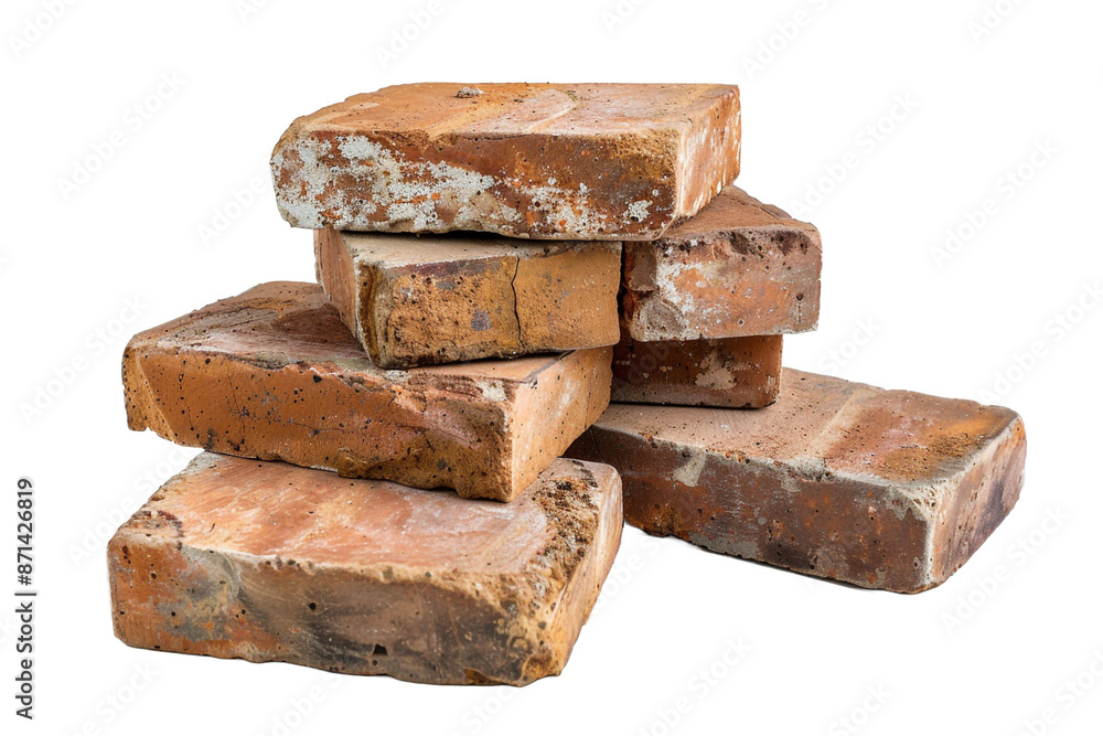 stack of bricks isolated on transparent background stack of bricks isolated on transparent background