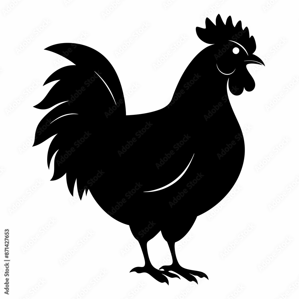 black hen vector silhouette black hen vector silhouette