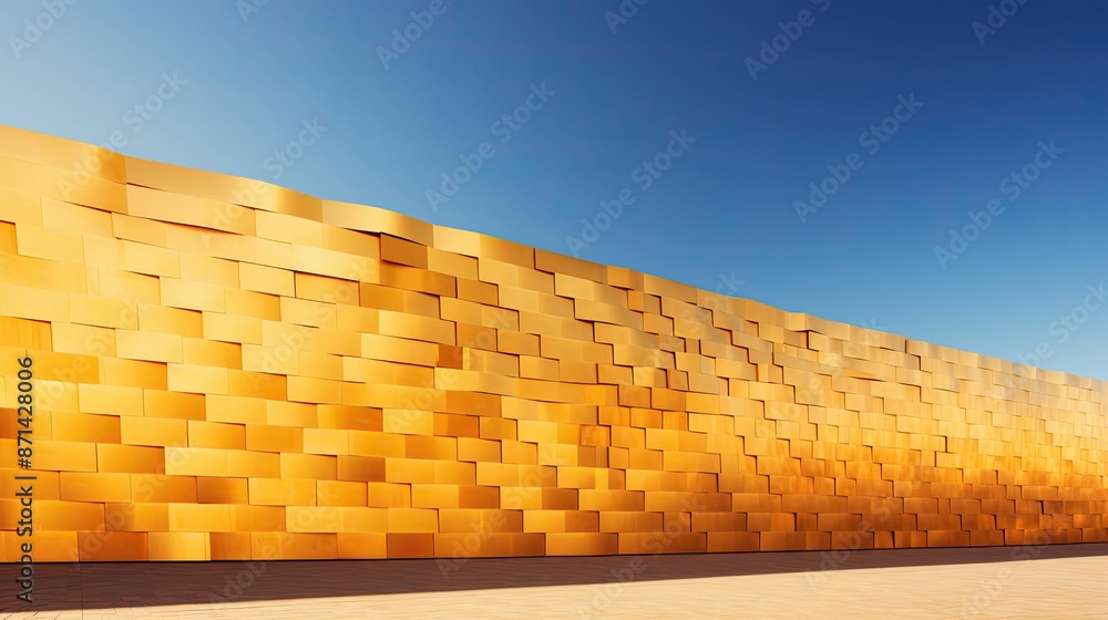 Fototapeta premium tiles golden wall