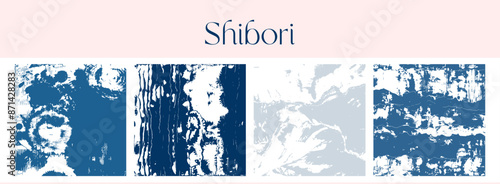 Shibori style textures, Japanese dyeing technique, painting DIY