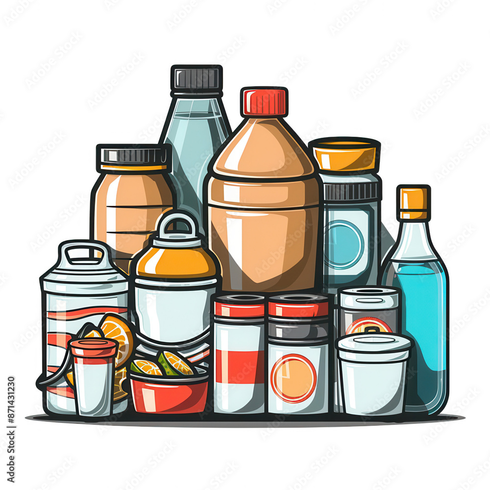 A group of picnic supplies items arranged centrally on a website for easy access and convenience. A group of picnic supplies items arranged centrally on a website for easy access and convenience.
