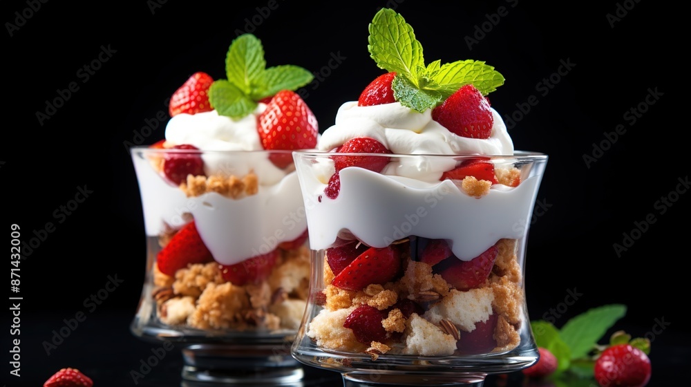 yogurt with strawberry yogurt with strawberry