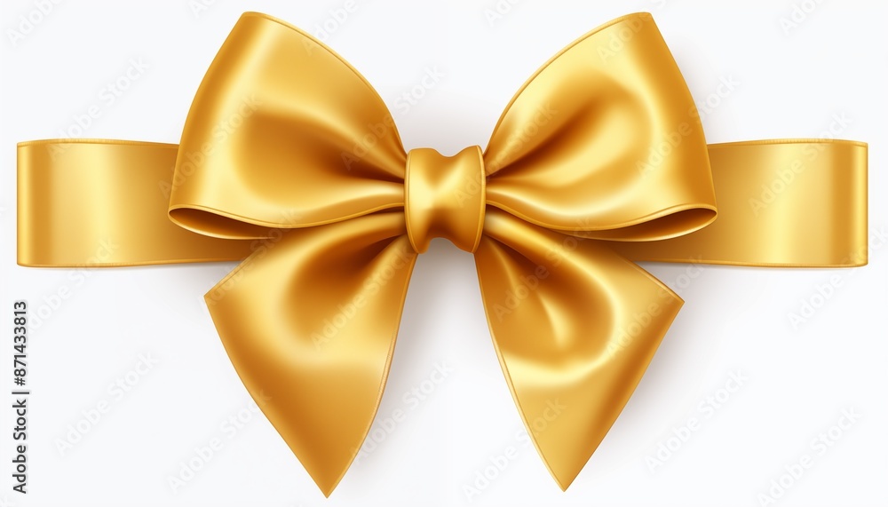 golden bow isolated on white background golden bow isolated on white background