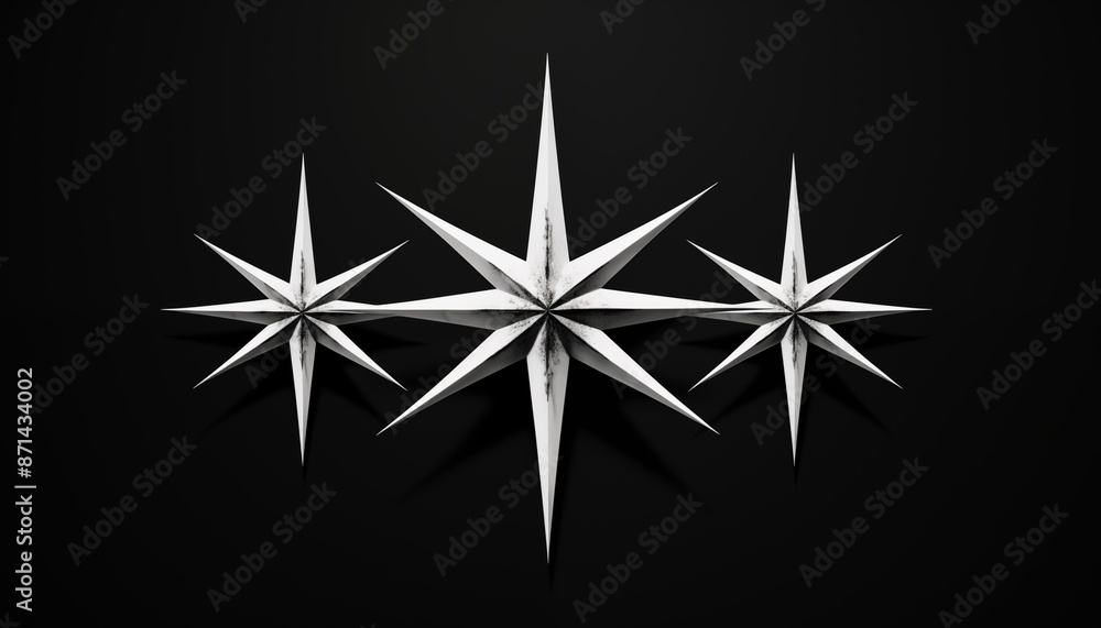 Fototapeta premium silver white stars