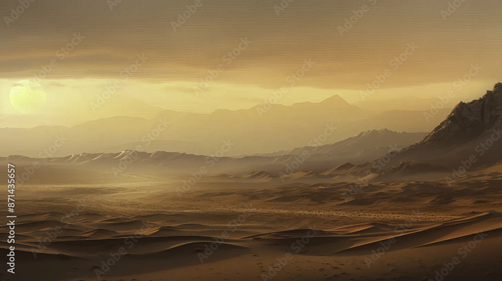 Mirage Dunes: Enchanted Desert Oasis in Twilight Hues Fantasy wallpaper Mirage Dunes: Enchanted Desert Oasis in Twilight Hues Fantasy wallpaper