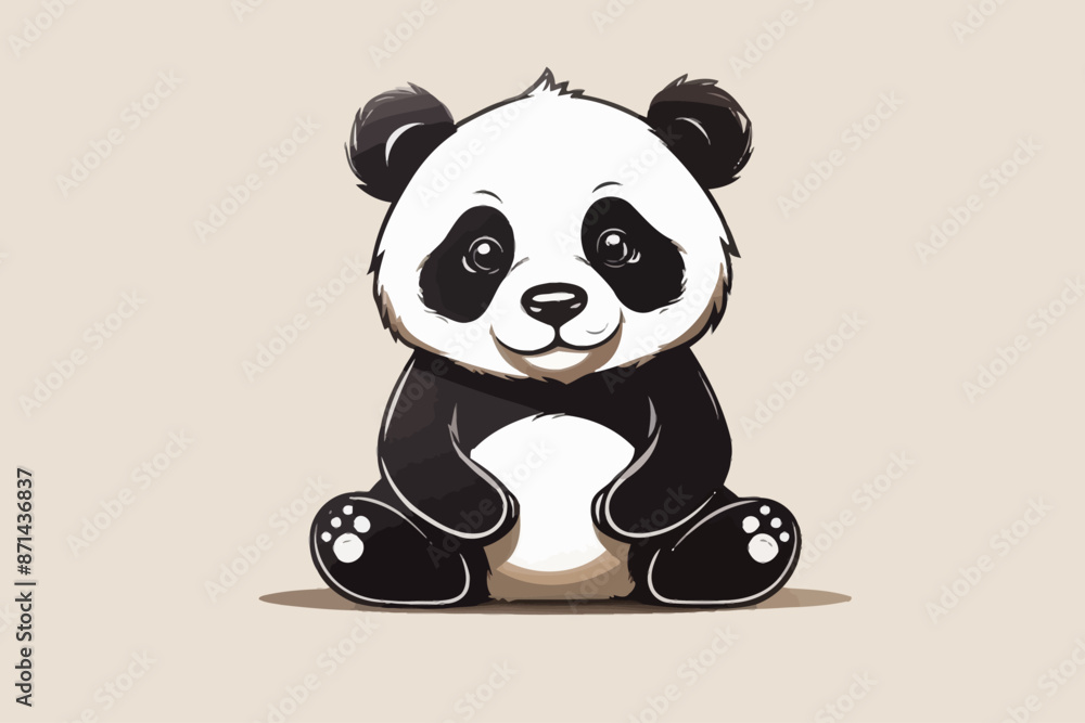 panda in zen position illustration panda in zen position illustration
