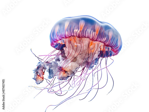 a jellyfish with long tentacles photo