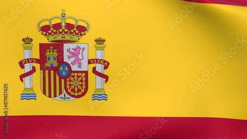 Wallpaper Mural Waving flag of Spain Animation 3D render Method Torontodigital.ca