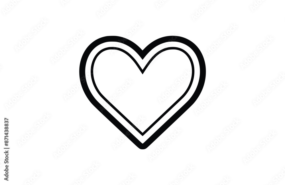 Black heart icon isolated on white background. Beautiful Heart icon. Black heart icon isolated on white background. Beautiful Heart icon.