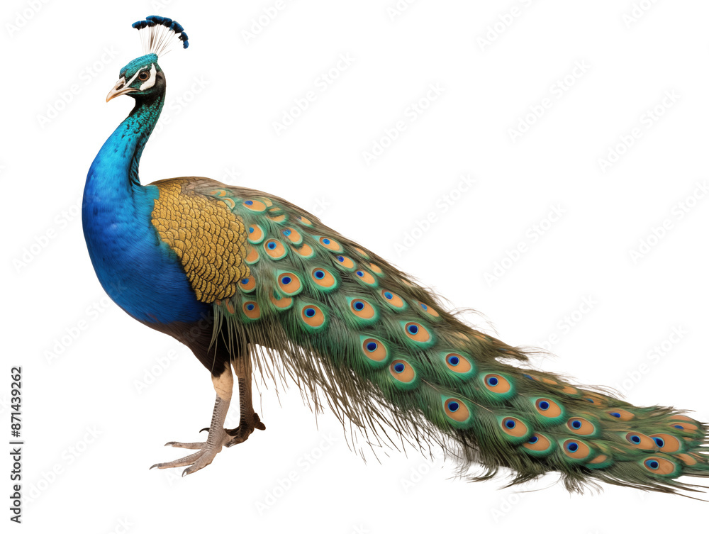 Obraz premium a peacock with a black background