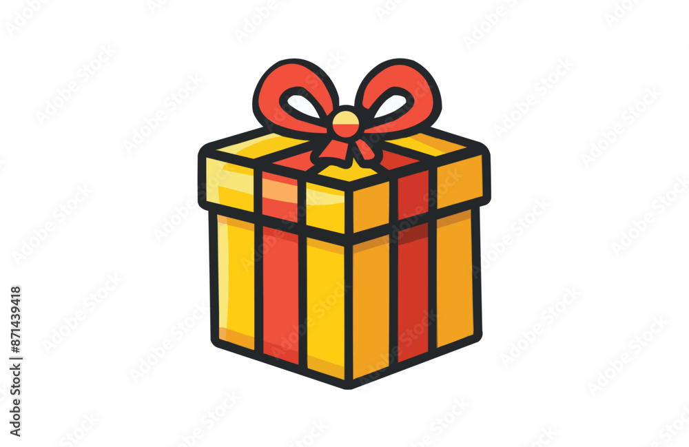 Colorful gift icon isolated on white background. Colorful gift icon isolated on white background.