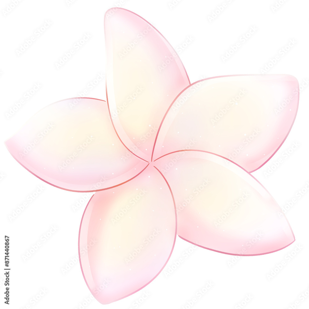 Blue Hawaiian Frangipani Plumeria Topical flower Hand drawn illustration Blue Hawaiian Frangipani Plumeria Topical flower Hand drawn illustration