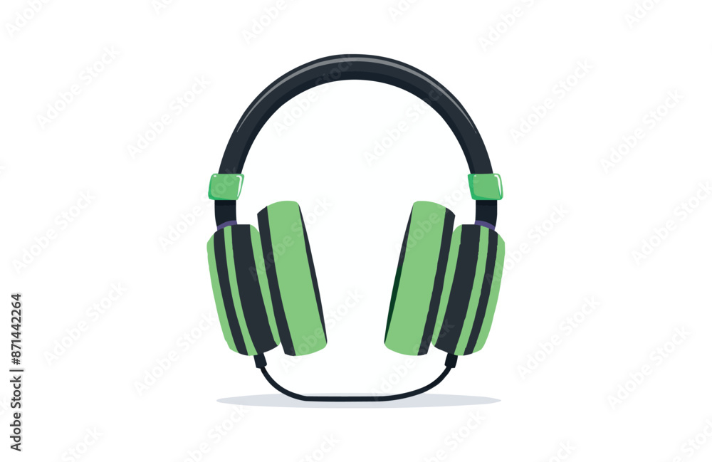 Colorful headphones icon isolated on white background. Colorful headphones icon isolated on white background.