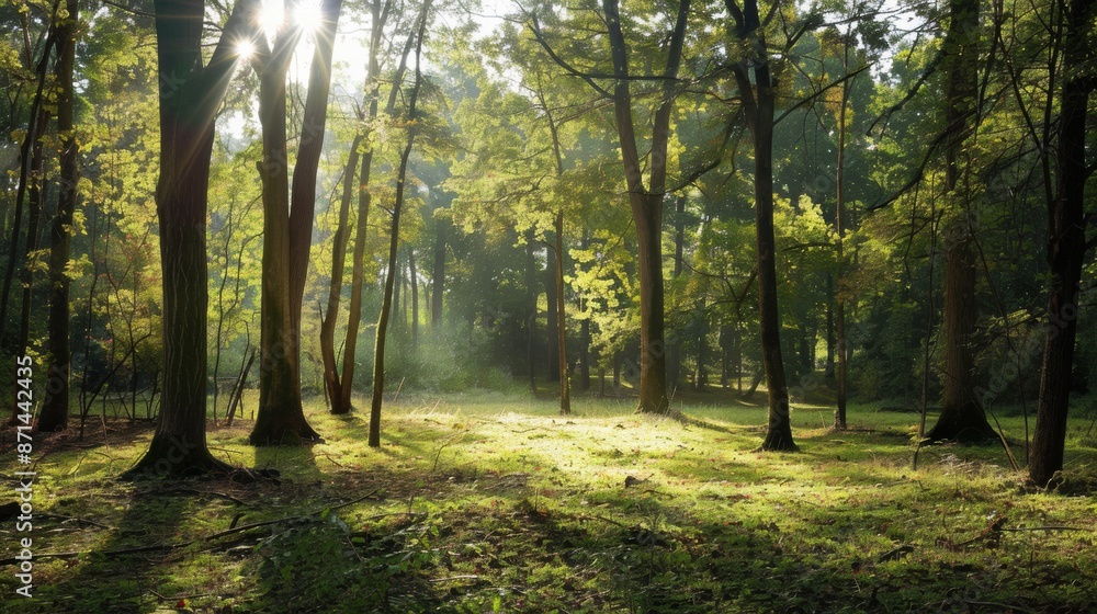 Fototapeta premium Sunlit Forest Clearing