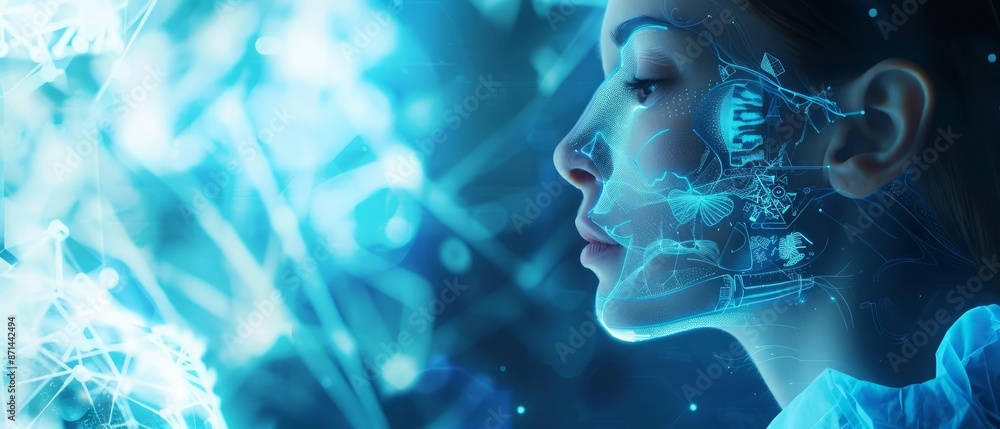 Futuristic medical research banner showcasing advanced diagnostics for respiratory health Futuristic medical research banner showcasing advanced diagnostics for respiratory health
