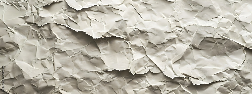 Crumpled Paper Texture with Intricate Natural Fibers and Imperfections Crumpled Paper Texture with Intricate Natural Fibers and Imperfections