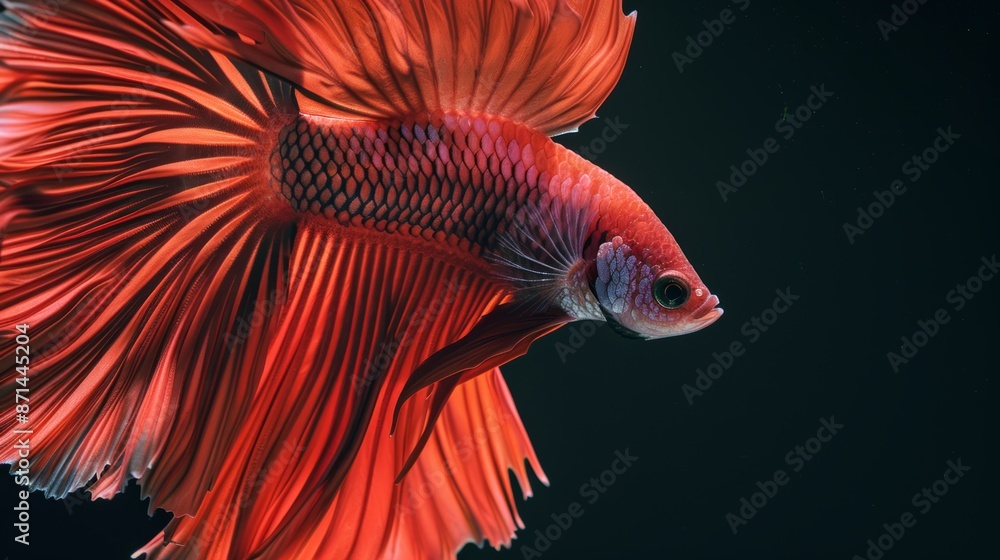 Betta fish. Siamese fighting fish isolated over black background. aquatic pet Betta fish. Siamese fighting fish isolated over black background. aquatic pet