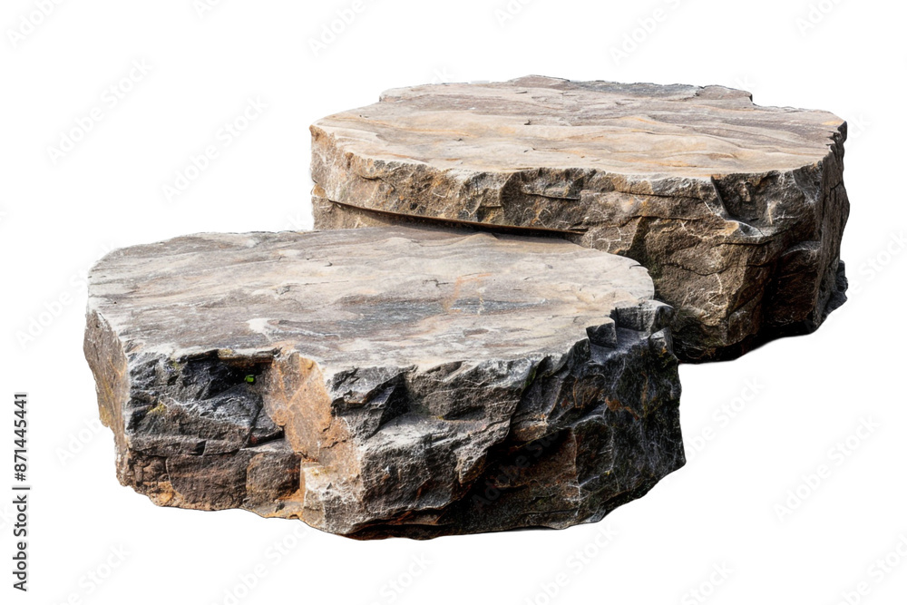 two stone podium isolated on transparent background two stone podium isolated on transparent background