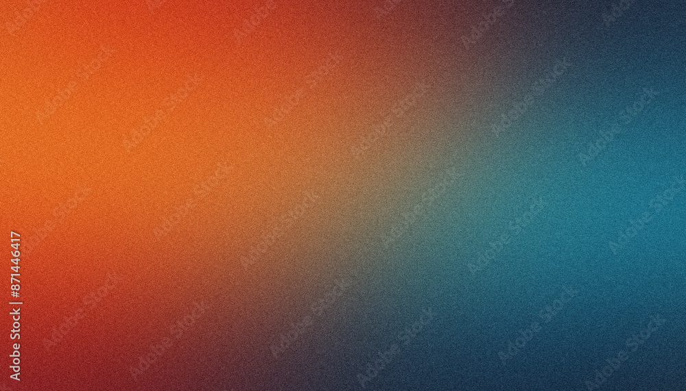Textured gradient backdrop with a seamless shift from orange to blue Textured gradient backdrop with a seamless shift from orange to blue