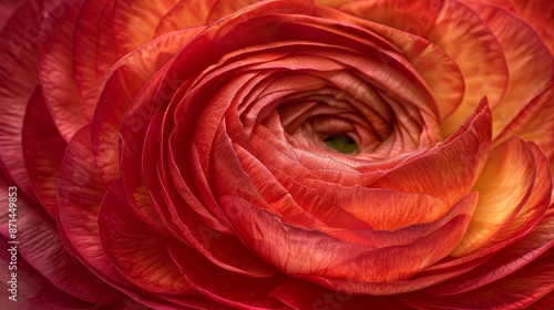 Rose Ranunculus flower petals. closeup. Persian buttercup rose bloom. close up. macro. Beautiful Holiday bloom backdrop. Botanical banner print background. photo