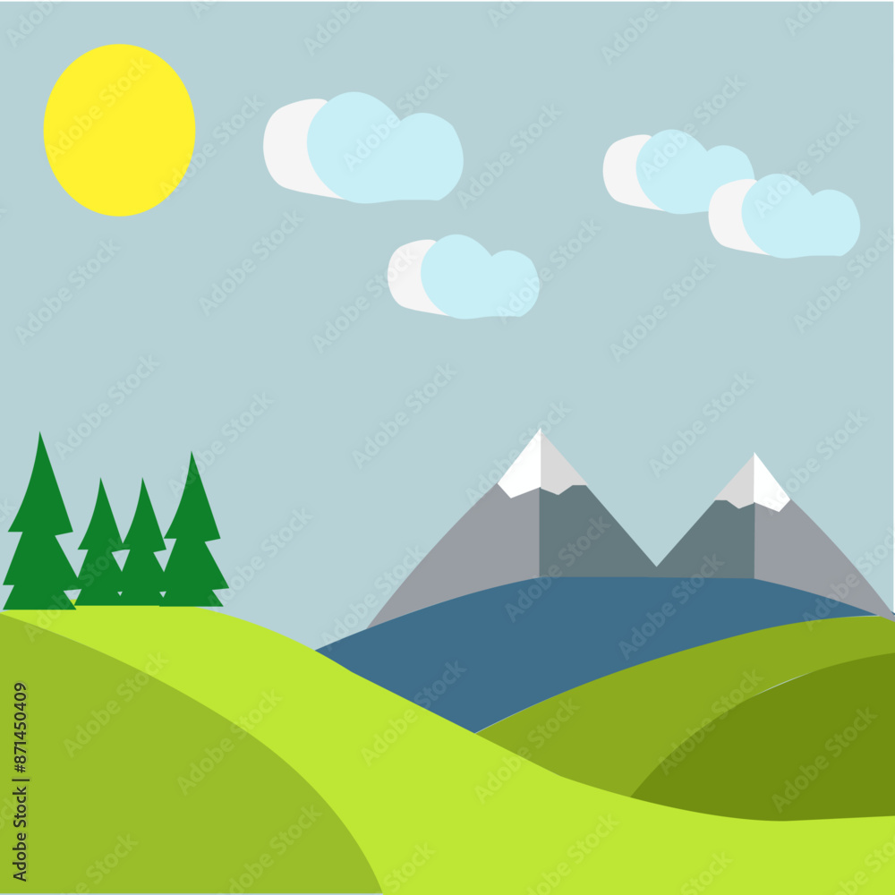 A Mountanious Glorious Design vector. A Mountanious Glorious Design vector.