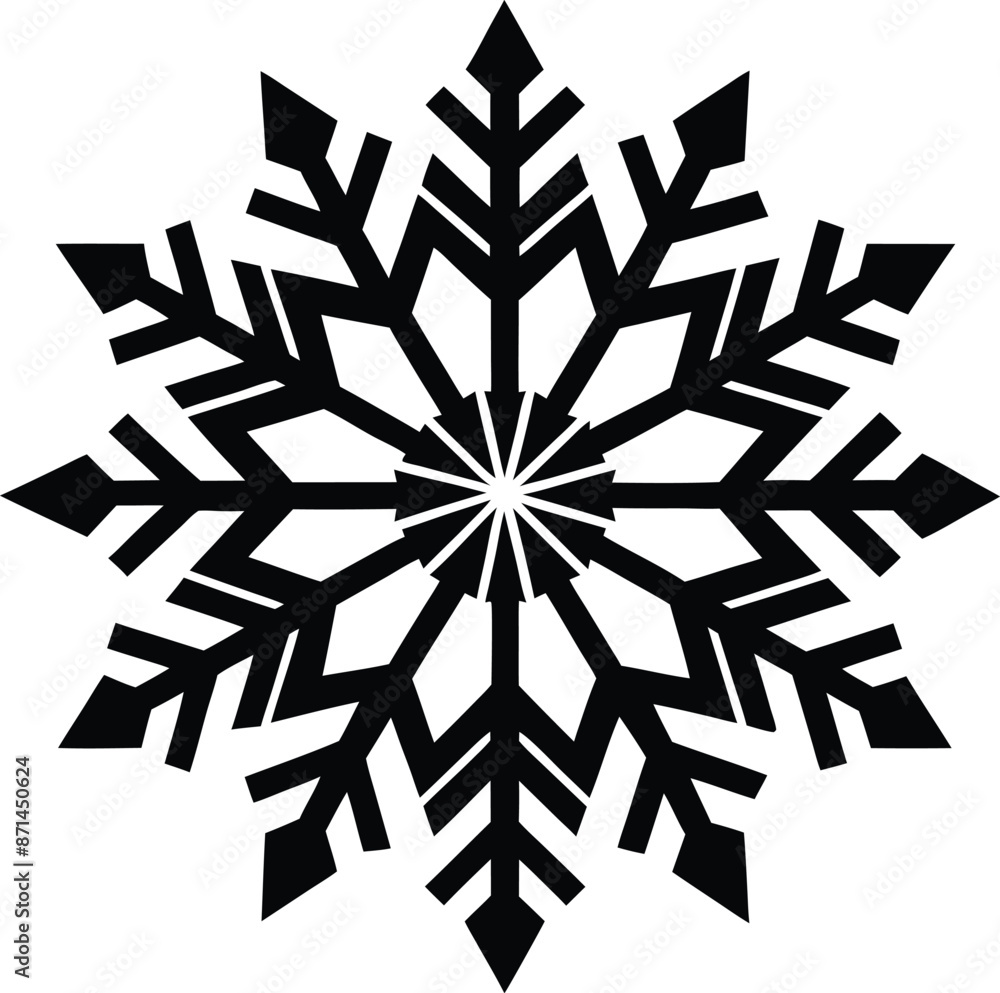 snowflake on black vector Illustration snowflake on black vector Illustration