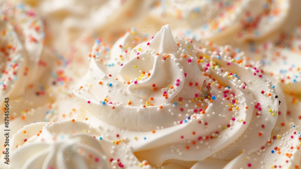 Whipped Vanilla Cream With Sprinkles Whipped Vanilla Cream With Sprinkles