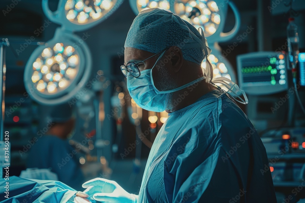 Surgeon Performing Operation in Operating Room
Surgeon Performing Operation in Operating Room