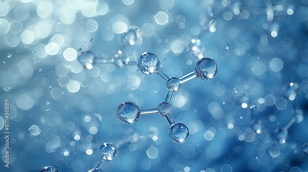 Abstract Blue Molecular Structure. Abstract Blue Molecular Structure.