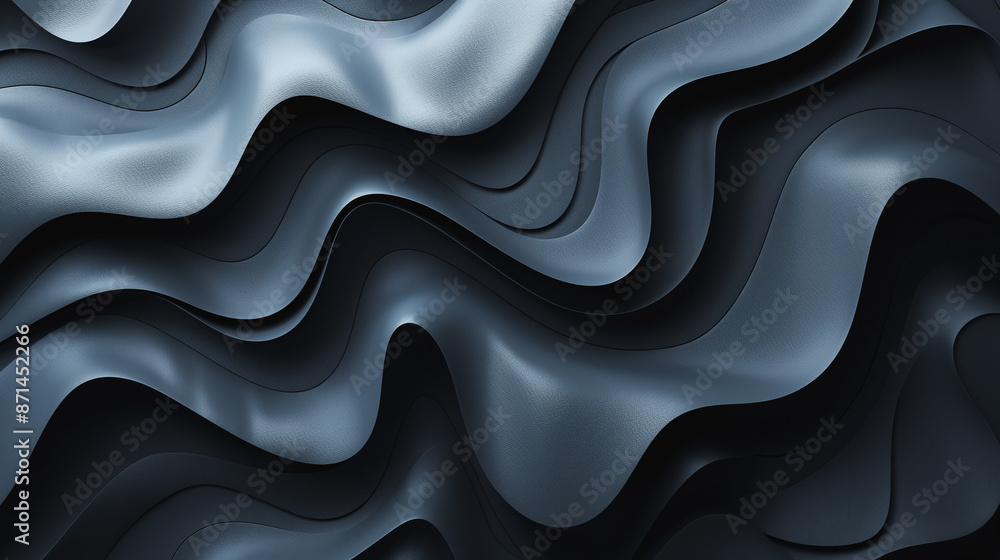 Seamless modern curvy waves pattern, dark slate gray, ash gray, dark gray, minimalist abstract background, unobtrusive design, high-quality illustration, contemporary texture Seamless modern curvy waves pattern, dark slate gray, ash gray, dark gray, minimalist abstract background, unobtrusive design, high-quality illustration, contemporary texture
