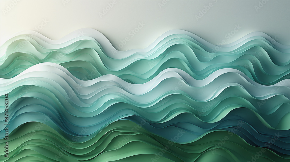 Abstract background pattern green color waves Abstract background pattern green color waves