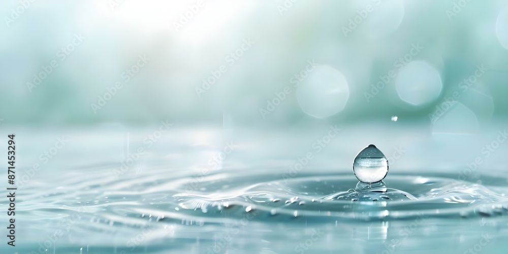 Spread awareness about eco-friendly water conservation through a symbolic water droplet campaign. Concept Eco-Friendly Water Conservation, Symbolic Campaign, Water Droplet Awareness Spread awareness about eco-friendly water conservation through a symbolic water droplet campaign. Concept Eco-Friendly Water Conservation, Symbolic Campaign, Water Droplet Awareness