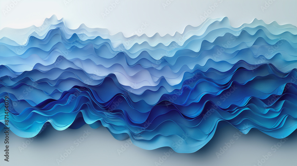 Sea color waves background, 3D effect. Sea color waves background, 3D effect.