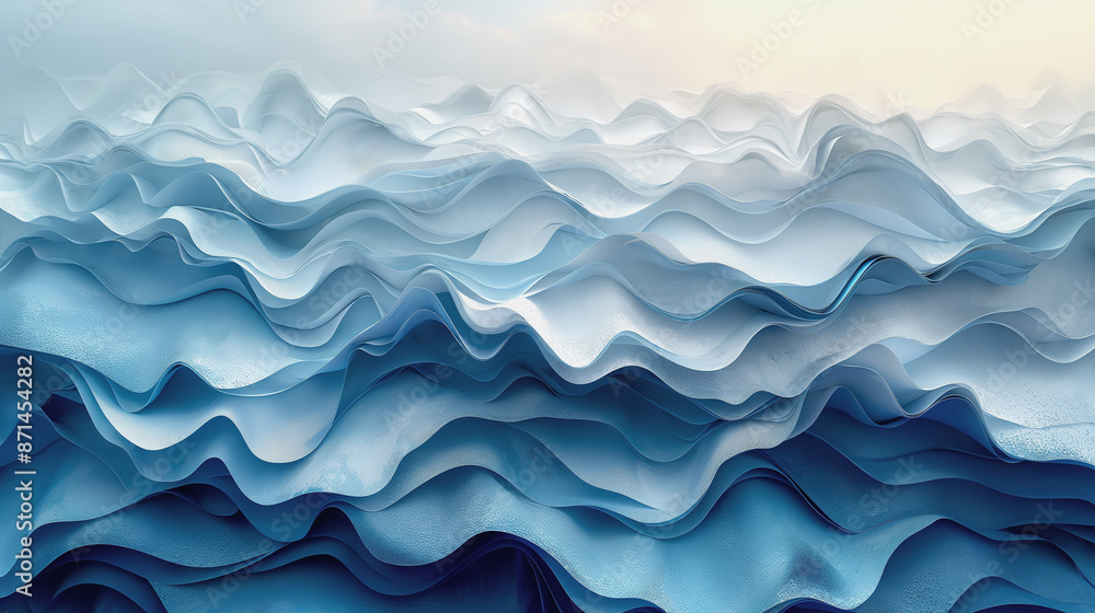 A seamless vector pattern of abstract blue waves, perfect for a summery wallpaper or backdrop A seamless vector pattern of abstract blue waves, perfect for a summery wallpaper or backdrop
