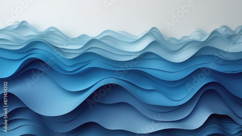Wallpaper Mural Abstract blue waves in a seamless pattern, perfect for a cool and wavy background Torontodigital.ca