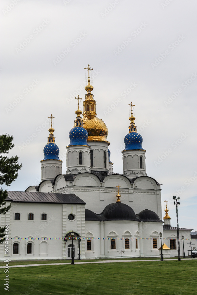 Tobolsk, Tyumen Region, Russian Federation - June 14, 2024. Sophia-Assumption Cathedral near the Tobolsk Kremlin Tobolsk, Tyumen Region, Russian Federation - June 14, 2024. Sophia-Assumption Cathedral near the Tobolsk Kremlin