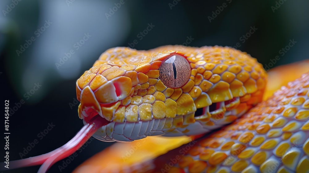 Fototapeta premium Close up of the snake's head