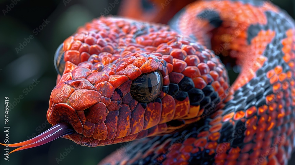 Fototapeta premium Close up of the snake's head