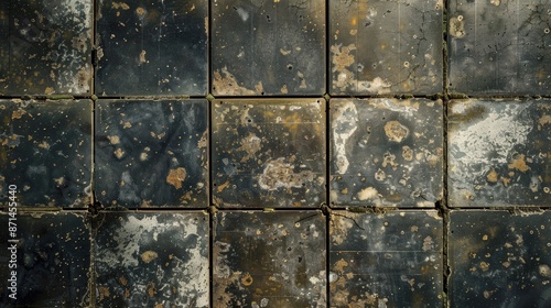Dirty and stained Photovoltaic or Solar Panels