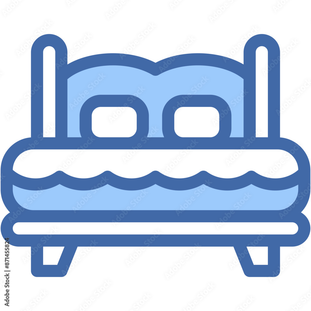 Vector Icon Double Bed, Indoor, Furniture, Household, Room, Household Vector Icon Double Bed, Indoor, Furniture, Household, Room, Household