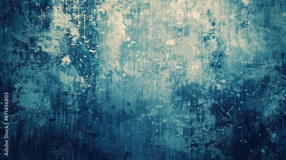 Fototapeta premium Vintage blue abstract background
