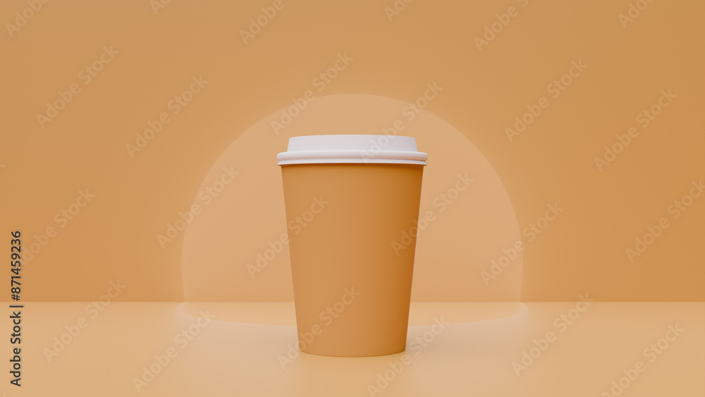 a cup of coffee on a table with a brown background a cup of coffee on a table with a brown background