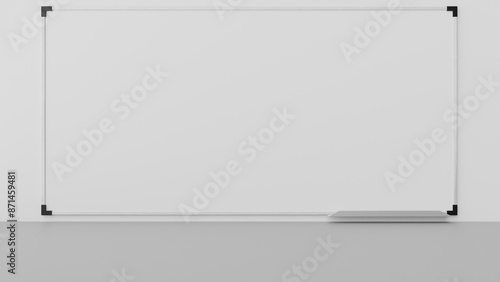 Fotografie a white board with a black frame on it