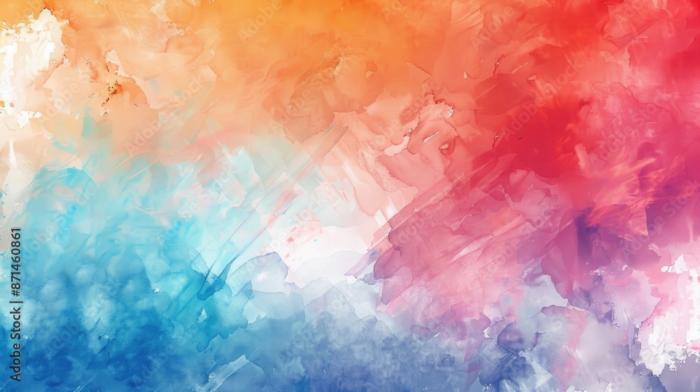 Fototapeta premium Colorful abstract painted background in watercolor style