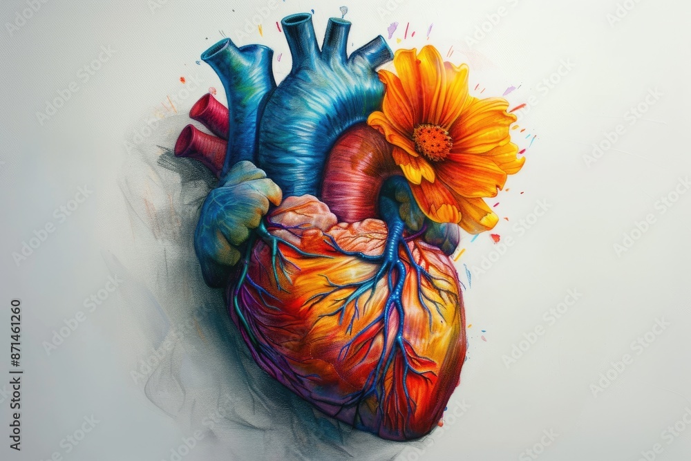 Naklejka premium Human Heart Model