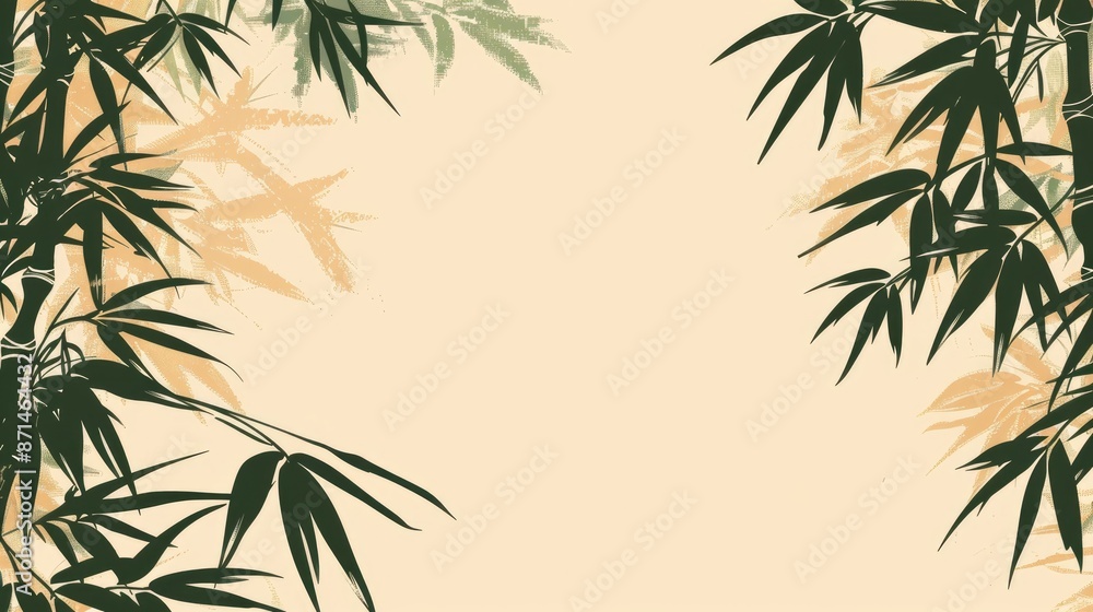 Fototapeta premium Bamboo pattern with space for text