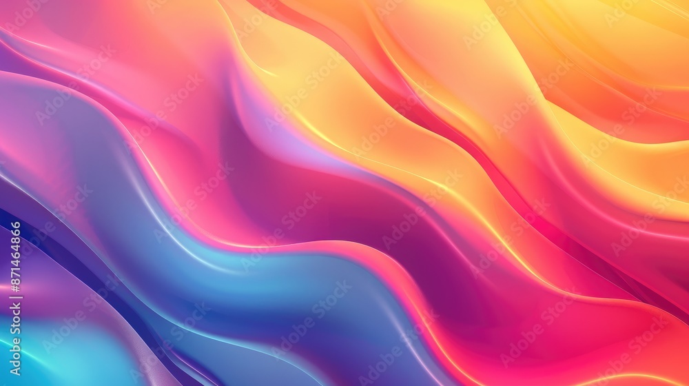 Obraz premium Abstract Multicolored Gradient with Smooth Movement and Copy Space
