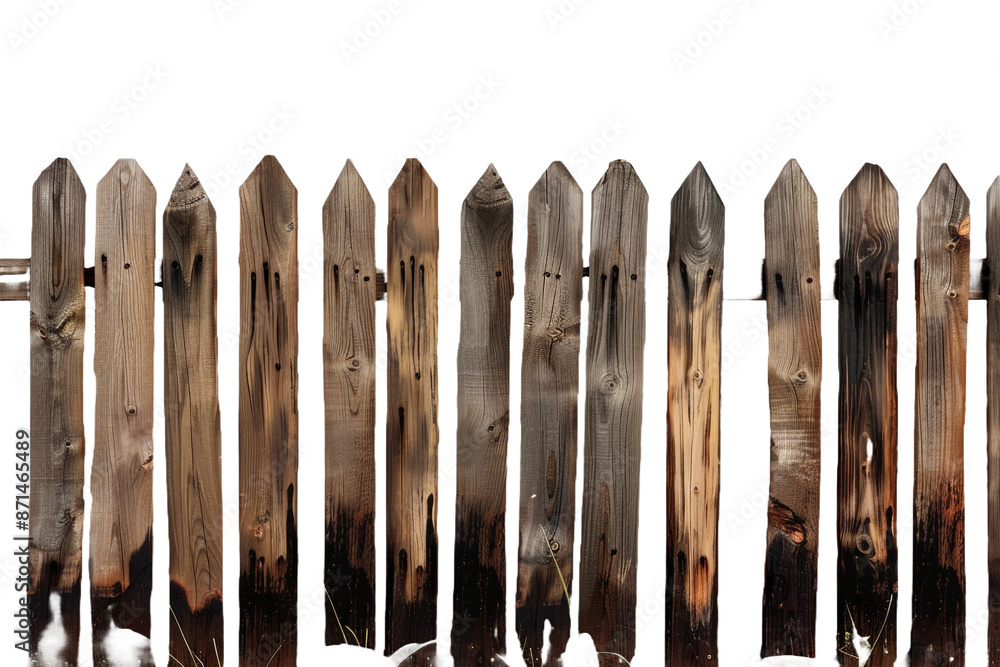 wooden fence isolated on transparent background wooden fence isolated on transparent background