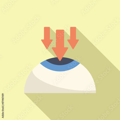 Illustration depicting eye pressure, a common symptom and risk factor for eye diseases such as glaucoma