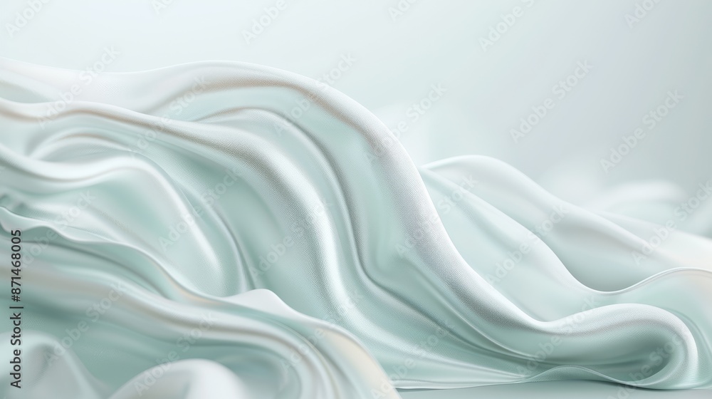 Soft white fabric folds create gentle waves with smooth, elegant texture. Minimalist design perfect for backgrounds and abstract concepts. Soft white fabric folds create gentle waves with smooth, elegant texture. Minimalist design perfect for backgrounds and abstract concepts.